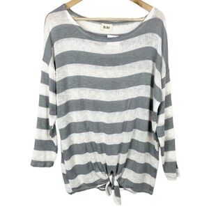 Bibi Oversized Knit Tie Front Shirt